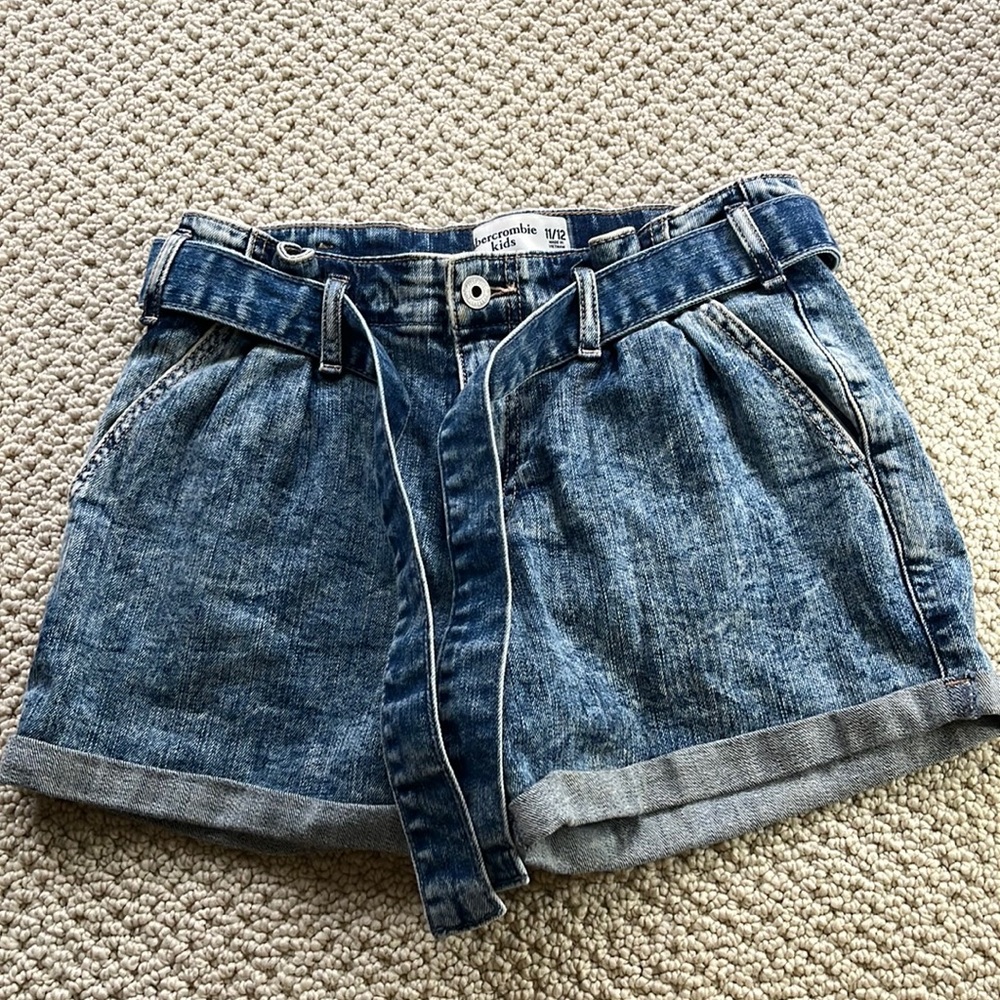 Abercrombie Kids Paper Bag Stone Washed Jean Shorts 👼🏼
